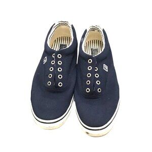 SPERRY- MENS NAVY TOP SIDER SLIP ON LACELESS SNEAKER SHOE SIZE 11.5